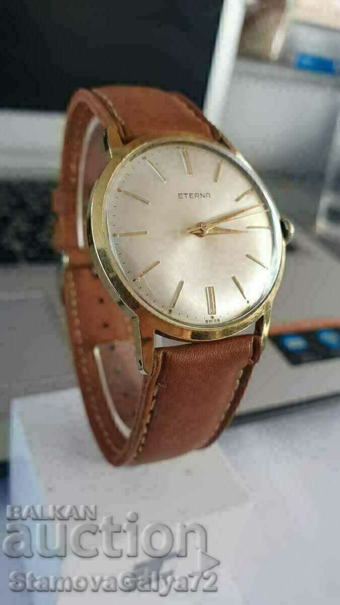 Licitație Ceas de mână elvețian ETERNA, placat cu aur, pentru bărbați
