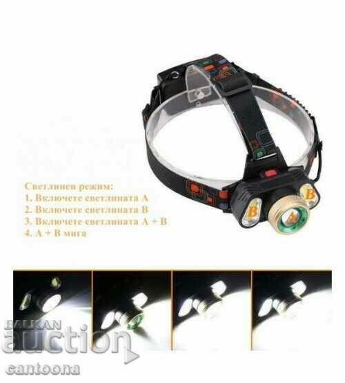 Auction Headlamp T6 with 1 x XMLT6 and 2 x COB LEDs, ZOOM functions Auction Headlamp T6 with 1 x XMLT6 and 2 x COB LEDs, ZOOM functions