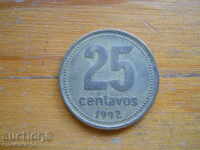 25 Centavos 1992 - Argentina