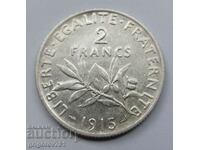 2 Francs Silver France 1915 - Silver Coin #122