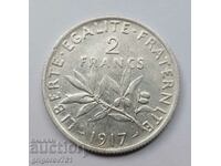 2 франка сребро Франция 1917 - сребърна монета #130