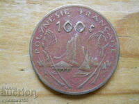 100 франка 1976 г  - Френска Полинезия