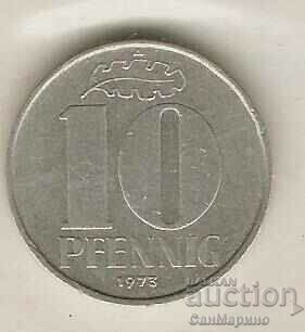 +ГДР  10  пфенига  1973 г.
