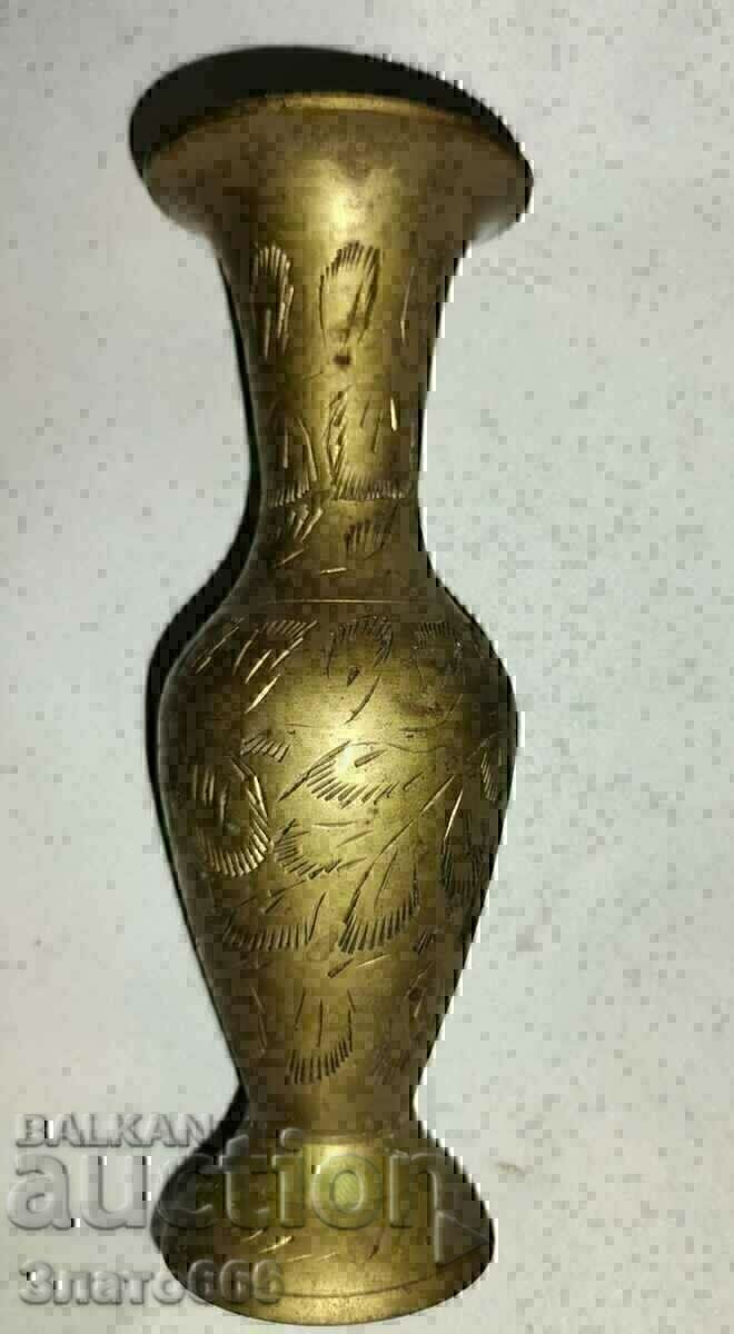 Old brass vase