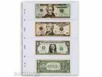 Листи за банкноти за албуми от системата Grande прозрачни C4