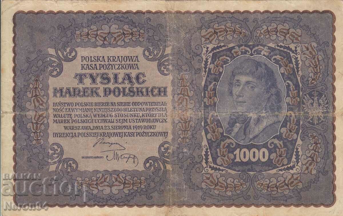 1000 de mărci 1919, Polonia