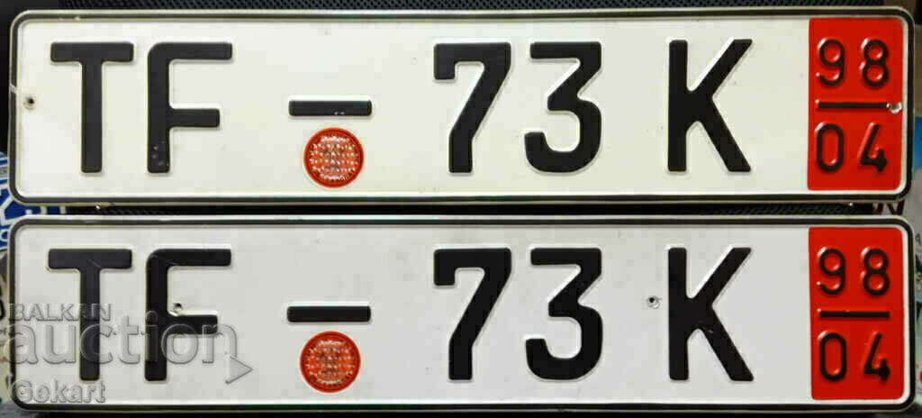German license plates Plates 1998 PAIR
