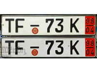 German license plates Plates 1998 PAIR