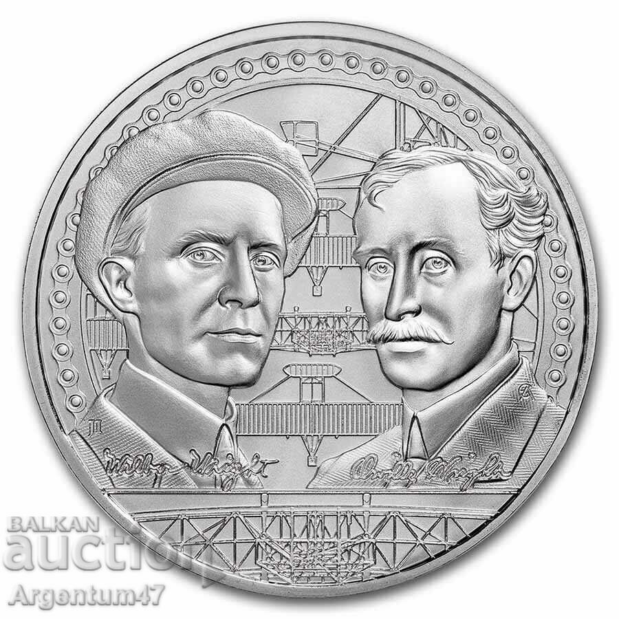 SILVER 1 OZ 2022 NIUE - ICONETE DE INSPIRAȚIE THE WRIGHT BROTHERS