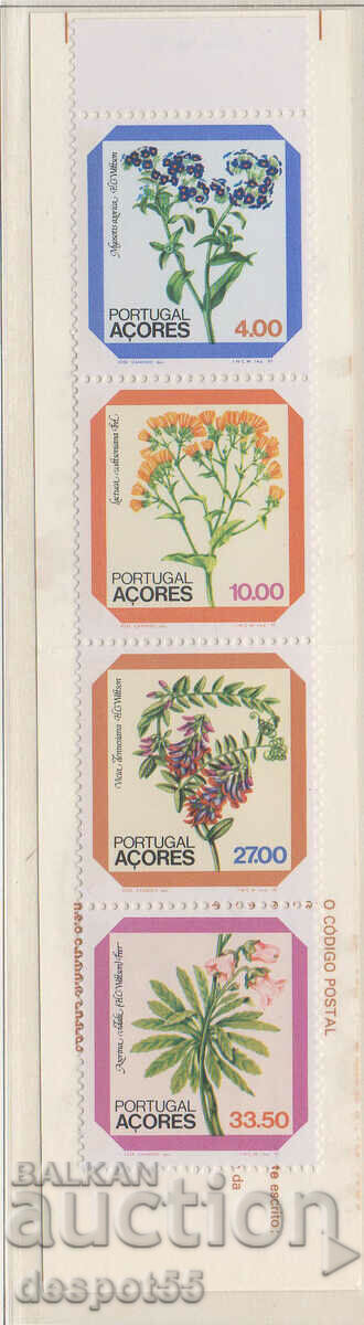 1982. Azores. Final Editions - Flowers. Strip.