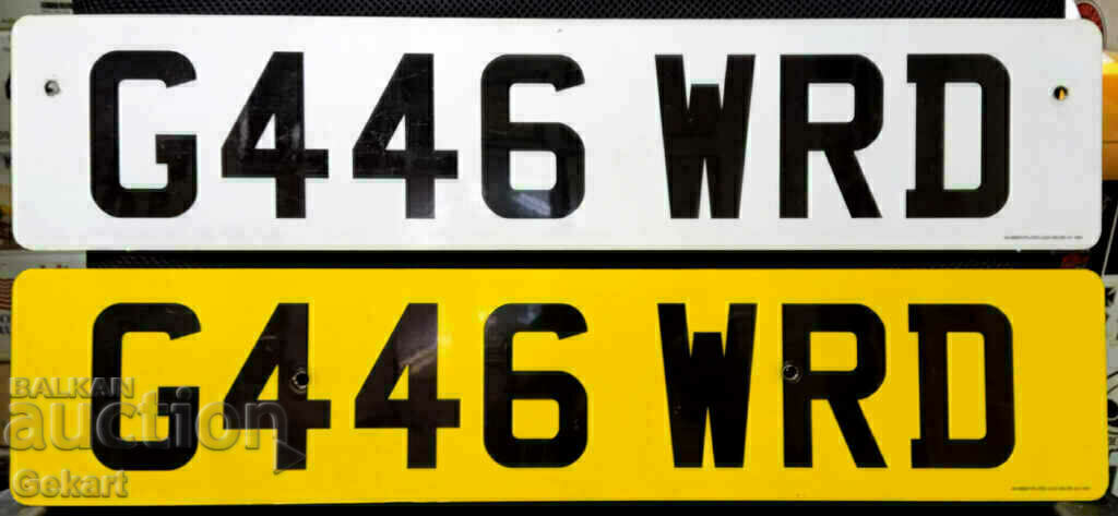 English license plates Plates PAIR
