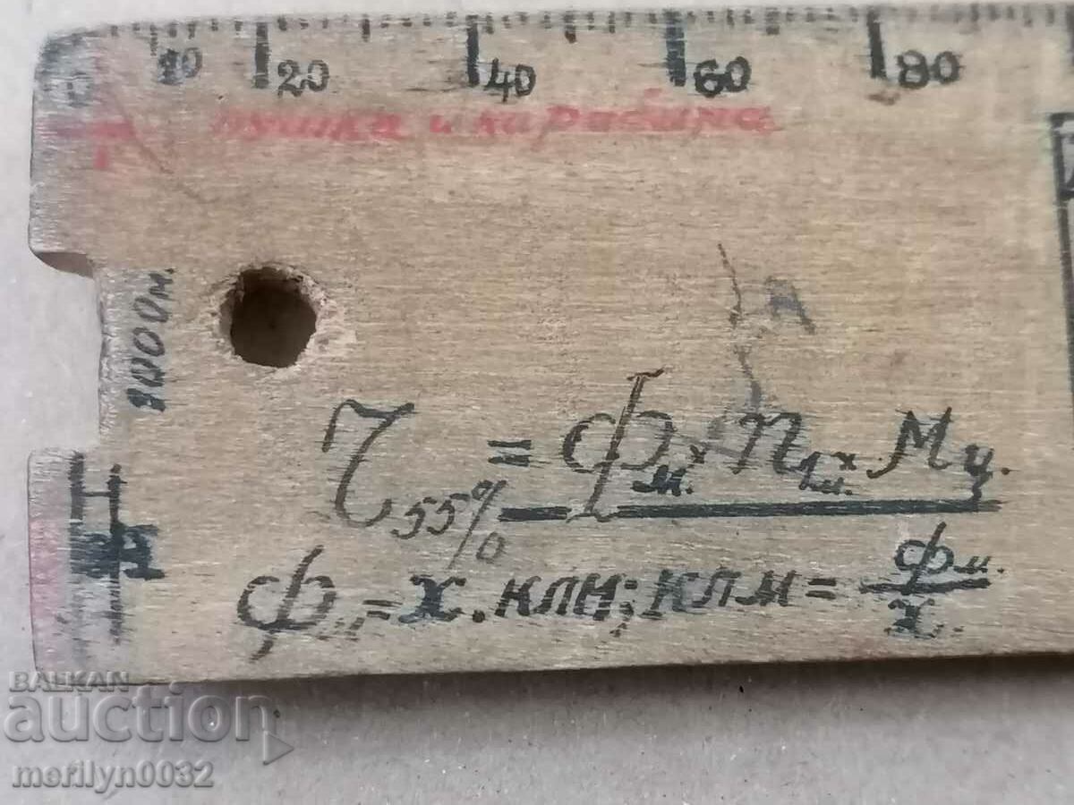 Commander's Ruler from WW1 WW2 Commander's Bag - 7 Commander's Ruler from WW1 WW2 Commander's Bag - 7