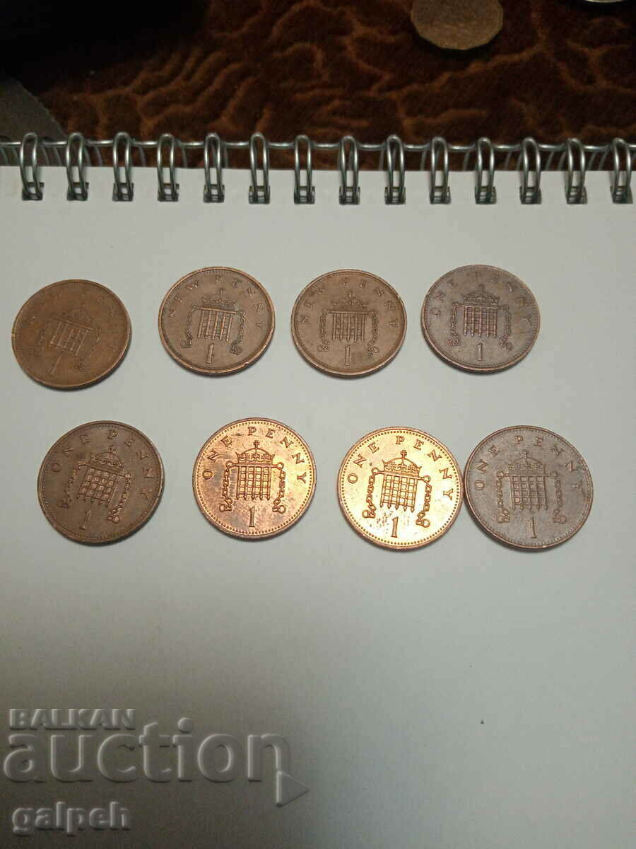 New Year discounts ENGLAND - LOT 1 PENNY - 11 pcs. - BGN 6 - 6