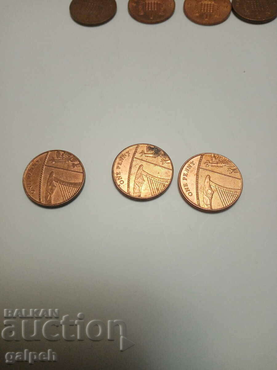 New Year discounts ENGLAND - LOT 1 PENNY - 11 pcs. - BGN 6 - 7