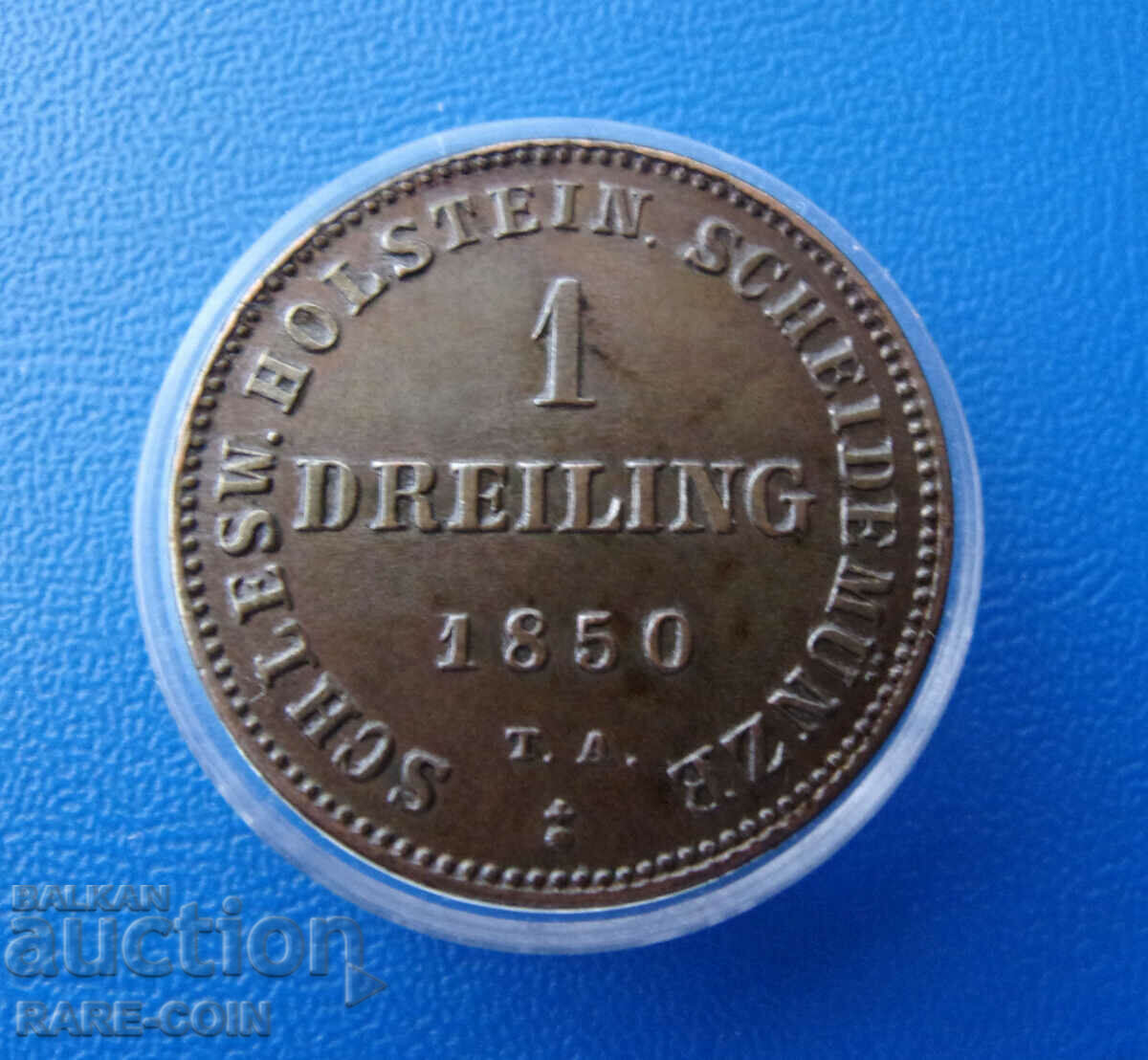 RS(53) Schleswig Holstein Germania 1 Dreiling 1850 T.A. Rar cu preț € 20.45 | 40.00 BGN