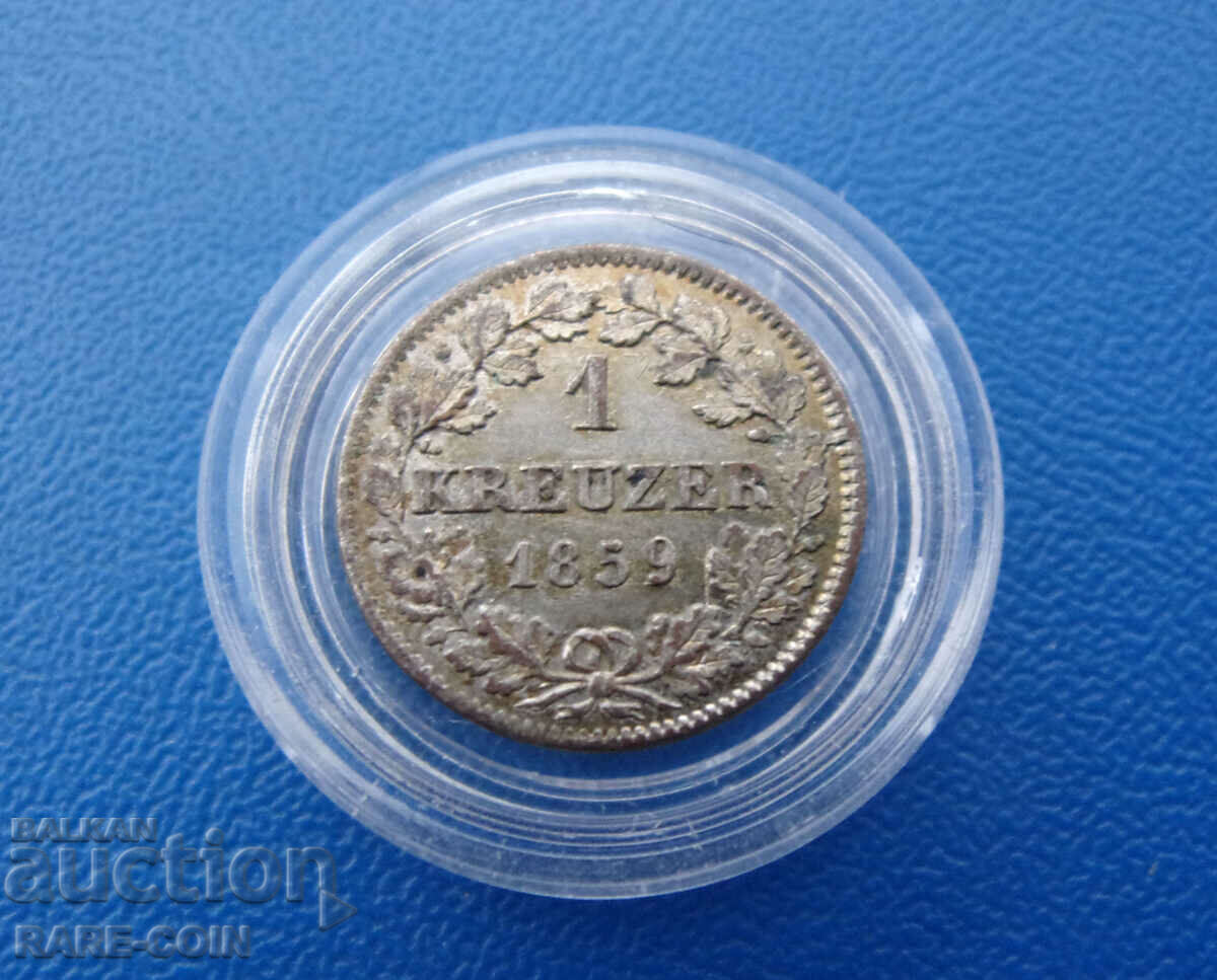 RS(53) Μπάγερν Γερμανίας 1 Kreuzer 1859 Σπάνιο με τιμή € 7.67 | 15.00 BGN