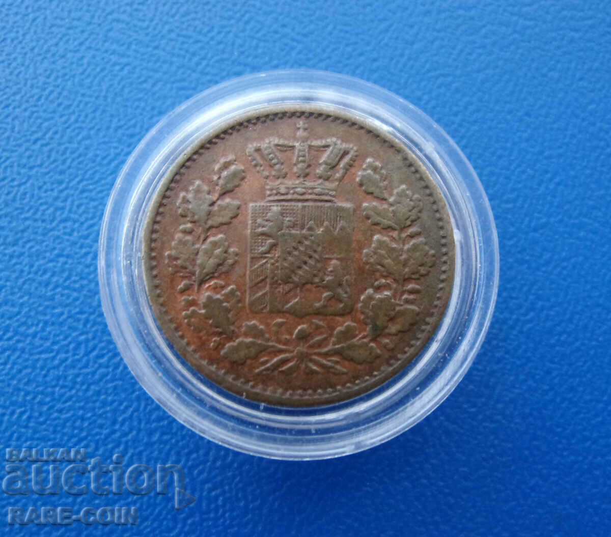 RS(53) Μπάγερν Γερμανίας 1 Pfennig 1863 Σπάνιο