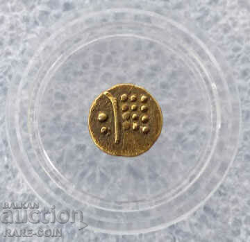 RS(53) Princely States of Travancore 1 Fanam 1780 Gold Very Rare