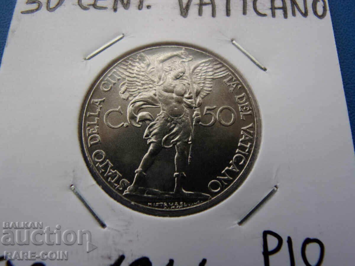 RS(53) Vatican 50 Cent 1941 UNC Rare cu preț € 12.78 | 25.00 BGN RS(53) Vatican 50 Cent 1941 UNC Rare cu preț € 12.78 | 25.00 BGN