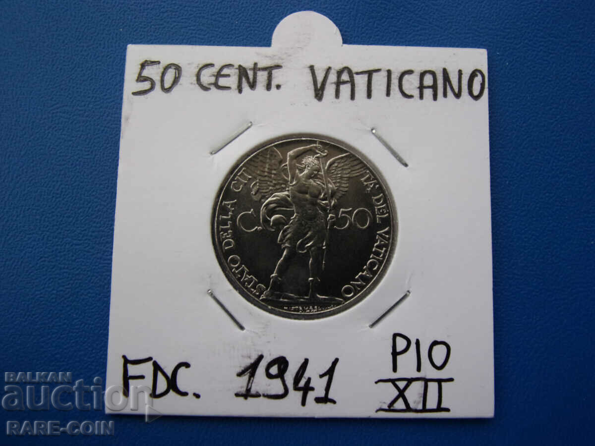 RS(53) Vatican 50 Cent 1941 UNC Rare