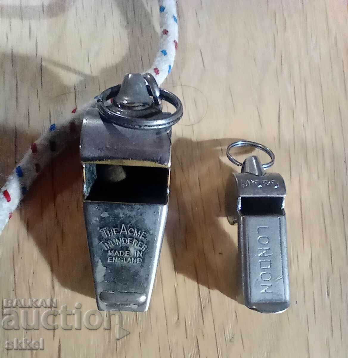 Football referee whistle official 2 pieces 1960s