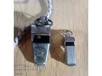 Football referee whistle official 2 pieces 1960s