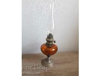 Old table lamp brown glass