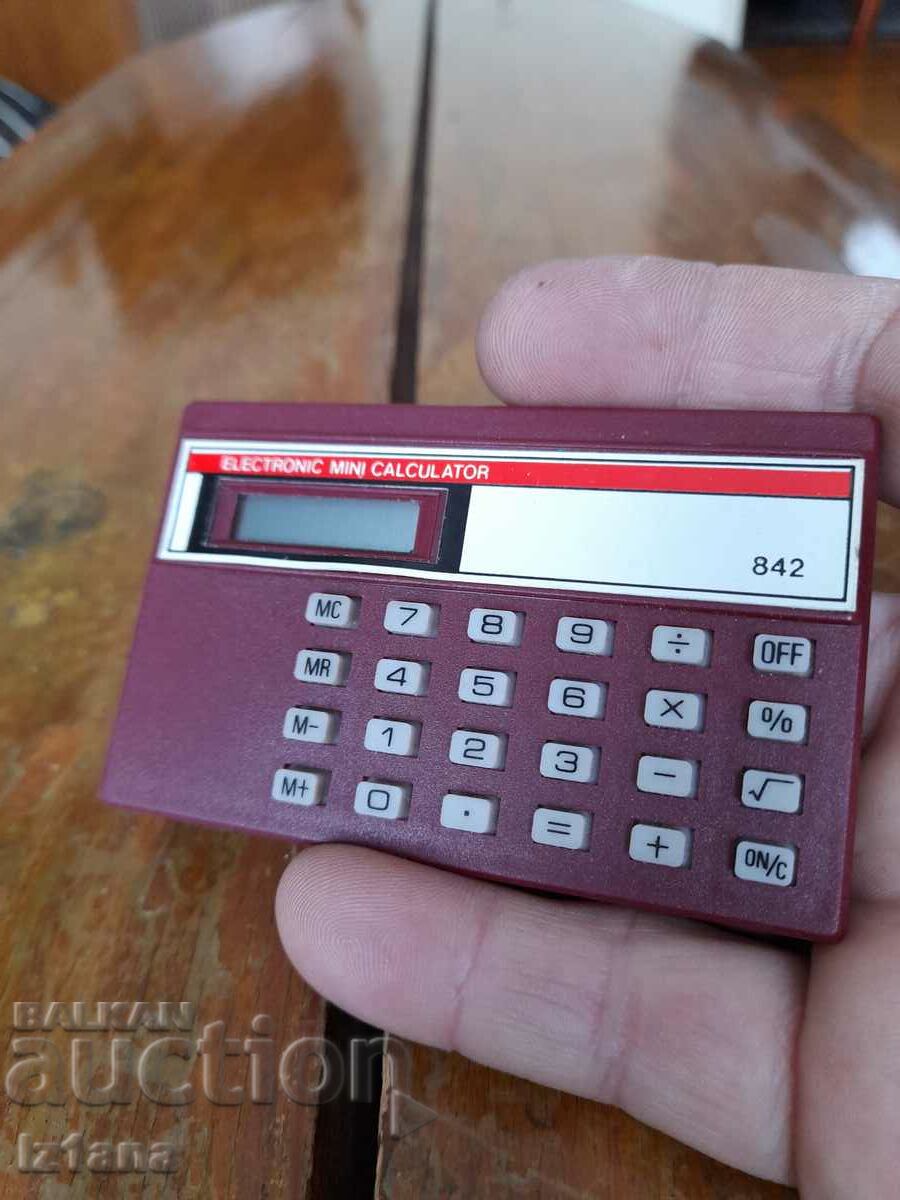 Old electronic mini calculator with price 5.00 BGN | € 2.56