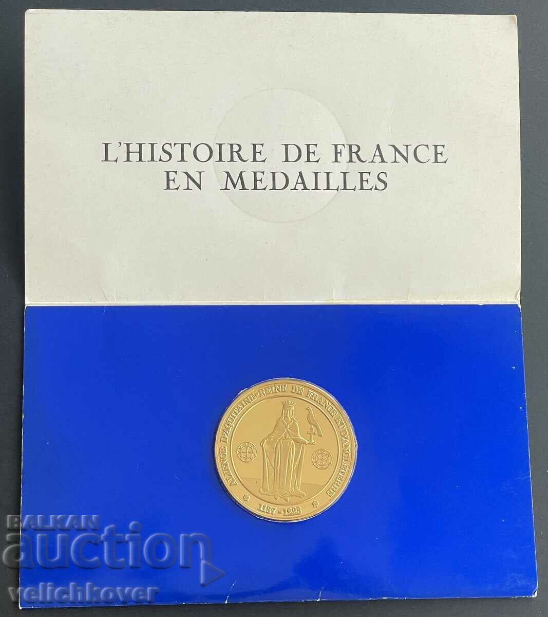 33693 Placă cu medalie Franța Monetărie franceză
