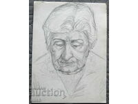 Old drawing - portrait woman #3 - pencil
