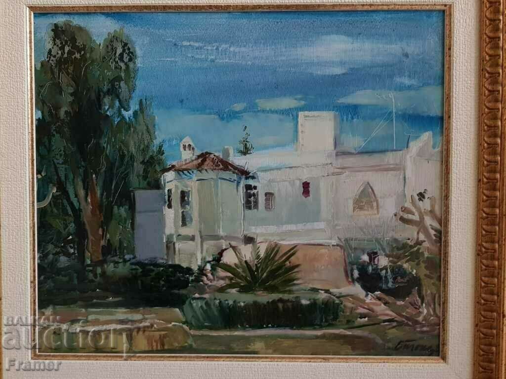 Evgeni Tomov /1934-2006/ House classic landscape 1970s. with price 540.00 BGN | € 276.10 Evgeni Tomov /1934-2006/ House classic landscape 1970s. with price 540.00 BGN | € 276.10