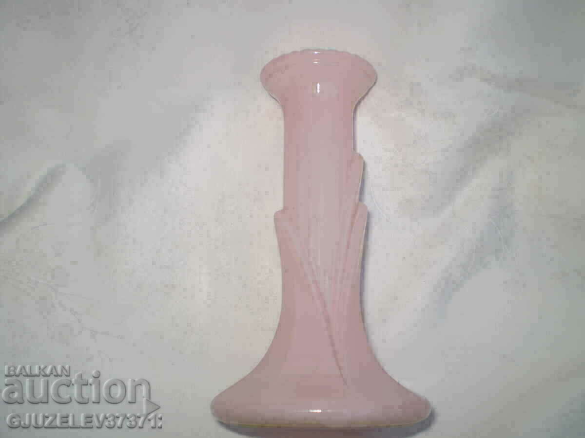 19th Century A Rare Vase With Hard To Find Shape Rose Glass with price 110.00 BGN | € 56.24 19th Century A Rare Vase With Hard To Find Shape Rose Glass with price 110.00 BGN | € 56.24