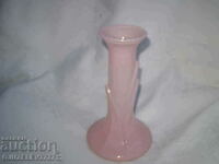 19th Century A Rare Vase With Hard To Find Shape Rose Glass