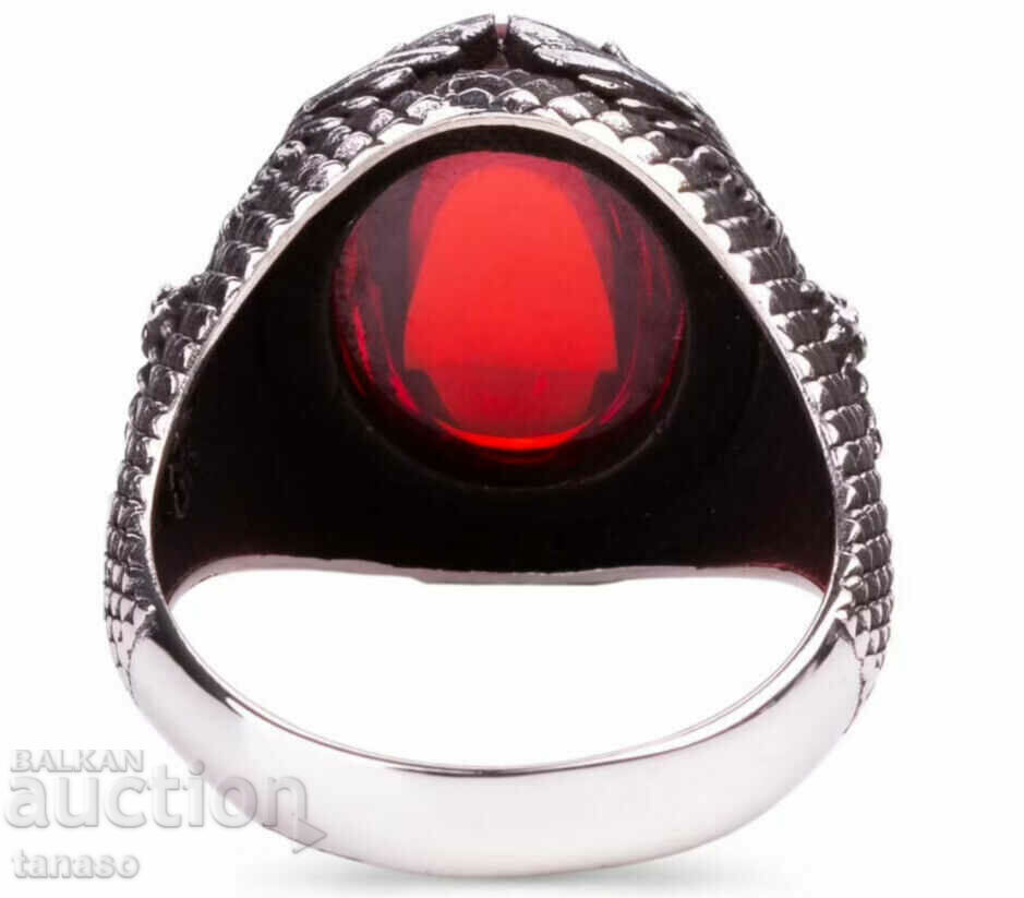 Women's ring with red topaz with price 25.00 BGN | € 12.78