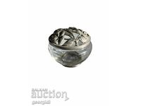 French sugar bowl with pewter openwork lid. #3204