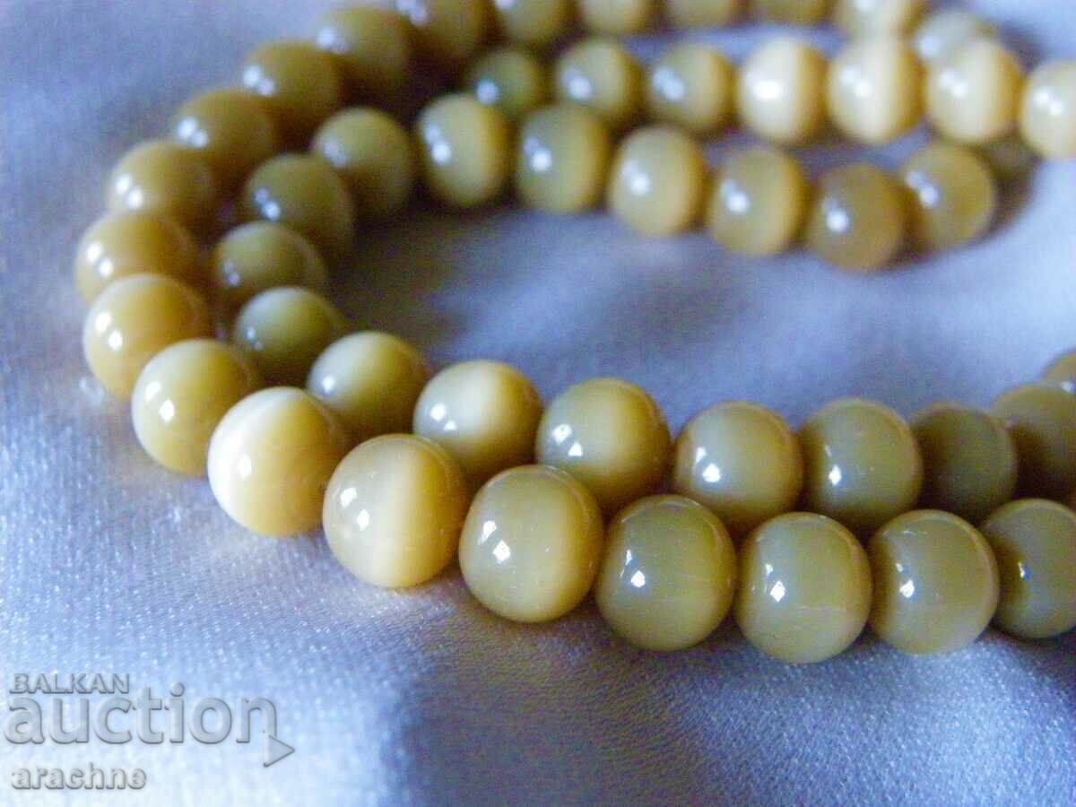 Vintage Cat's Eye Chrysoberyl-Zymophane Necklace - 5 Vintage Cat's Eye Chrysoberyl-Zymophane Necklace - 5