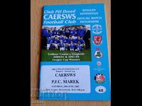 Programul fotbalului Cairns Wales - Marek Dupnica 2002 Intertot
