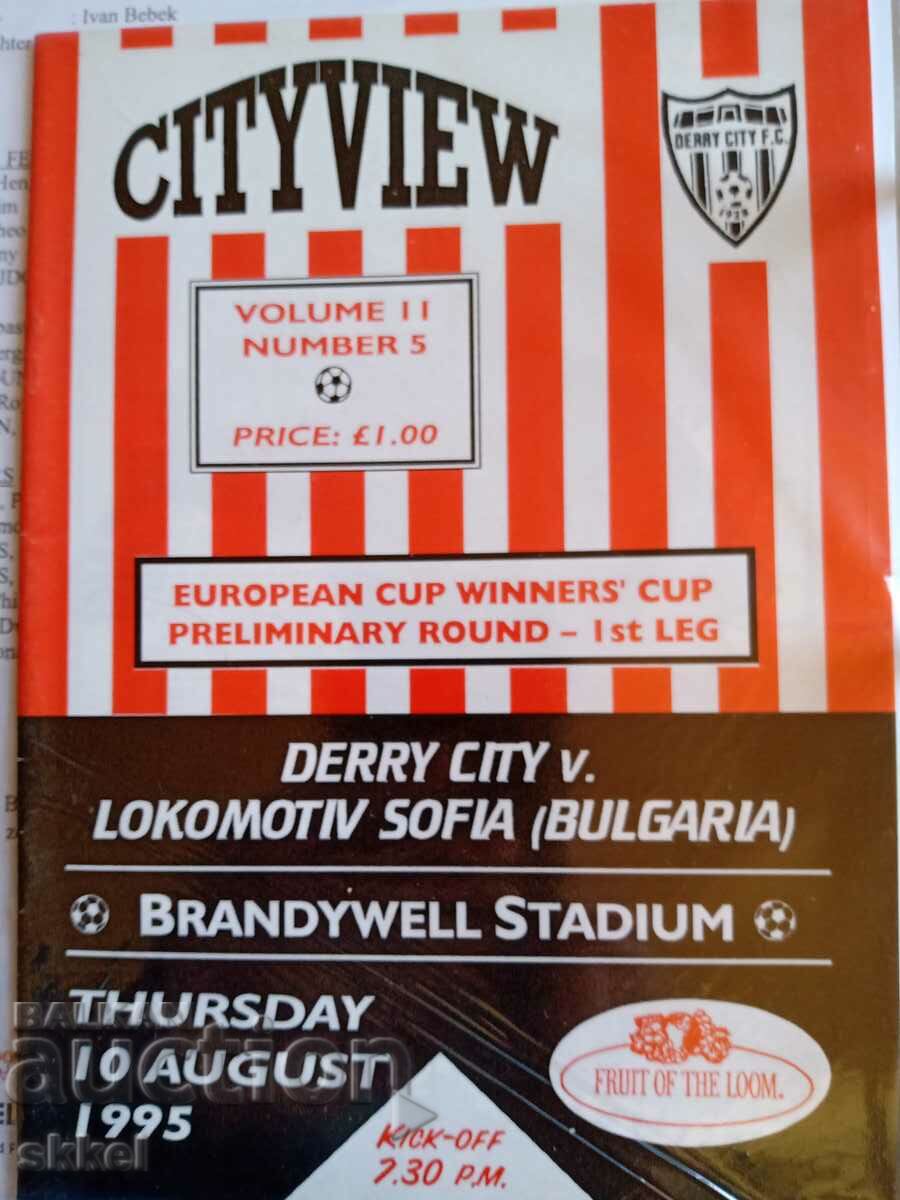 Programul de fotbal Derry City - Lokomotiv Sofia 1995 RNC