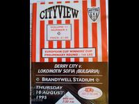Derry City Football Championship - Lokomotiv Sofia 1995 KNK