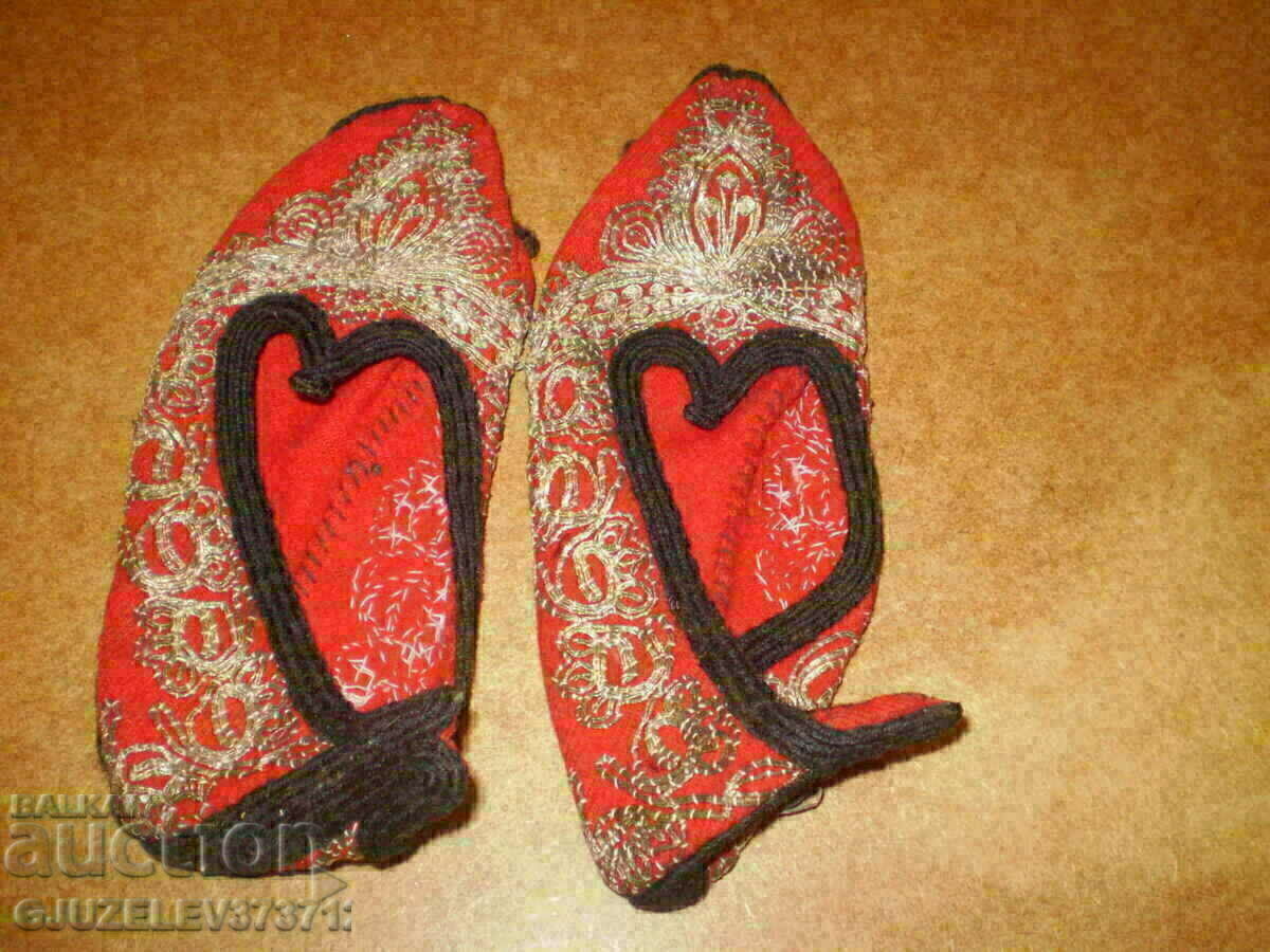 Antique Hand Embroidered Red Terlitzi With Gold Metallic - 7 Antique Hand Embroidered Red Terlitzi With Gold Metallic - 7