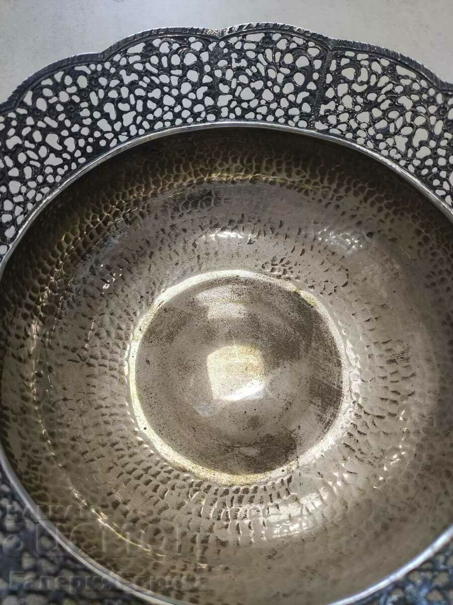 Auction Old silver fruit bowl Auction Old silver fruit bowl