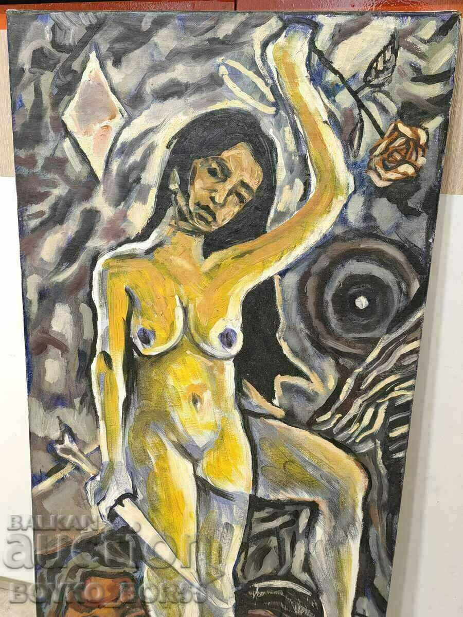 Old Rousse Painting 90s of the 20th century 40x80 cm. - 5