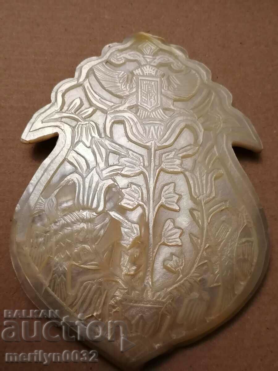 Medalion de panaj din sidef din mormântul lui Dumnezeu, Crăciun, cruce cu preț 835.00 BGN | € 426.93