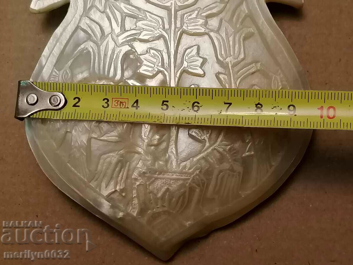 Livrarea Medalion de panaj din sidef din mormântul lui Dumnezeu, Crăciun, cruce