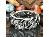 Ring - chain, silver-plated