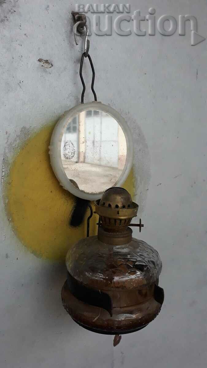 старинна газена газова петролна лампа ламба