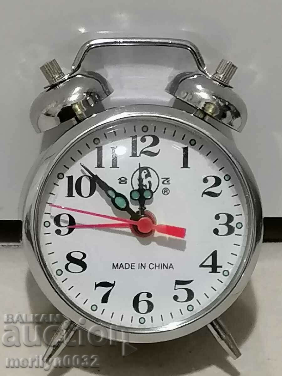 Old Chinese Desk Clock Minion Alarm Clock