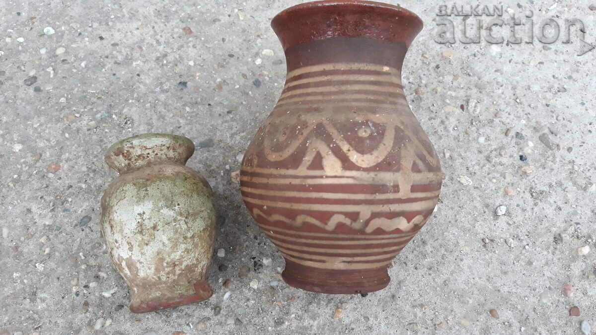 lot of two antique pots for Napoleon pendari gold coins - 5