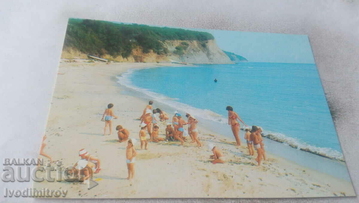 Пощенска картичка Плажът в местността Тихия залив 1987