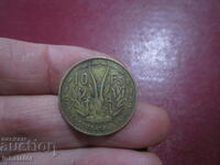 1956 год 10 франка Френска Западна АФРИКА